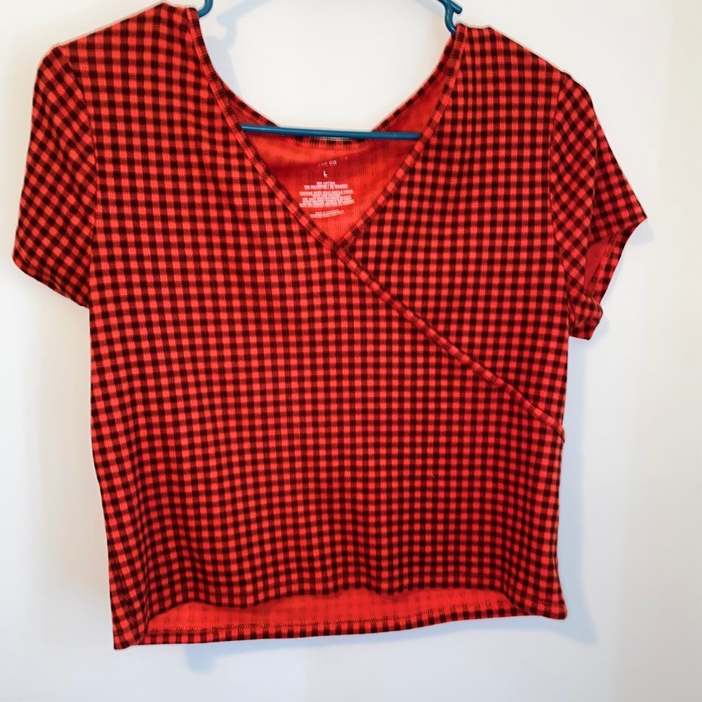 brand new,never worn black and red plaid shirt.